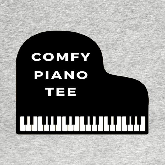 Funny Grand Piano Comfy Piano Tee by Musician Gifts